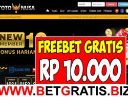 TOTONUSA – FREEBET GRATIS RP 10.000 TANPA DEPOSIT