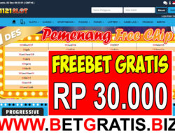 1121SLOT – FREEBET GRATIS RP 30.000 TANPA DEPOSIT