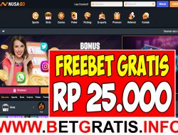 NUSAGG – FREEBET GRATIS RP 25.000 TANPA DEPOSIT