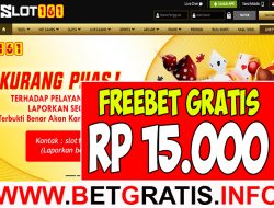 SLOT161 – FREEBET GRATIS RP 15.000 TANPA DEPOSIT