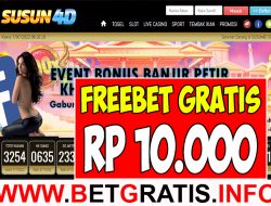 SUSUN4D – FREEBET GRATIS RP 10.000 TANPA DEPOSIT