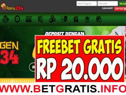 AGEN234 – FREEBET GRATIS RP 20.000 TANPA DEPOSIT