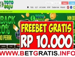 TOTOSOJU – FREEBET GRATIS RP 10.000 TANPA DEPOSIT