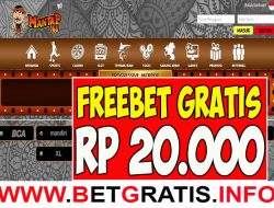 MANTAP168 – FREEBET GRATIS RP 20.000 TANPA DEPOSIT