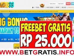 ANRU33 – FREEBET GRATIS RP 25.000 TANPA DEPOSIT