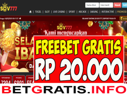 SOV777 – FREEBET GRATIS RP 20.000 TANPA DEPOSIT