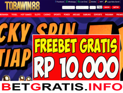 TOBAWIN88 – FREEBET GRATIS RP 10.000 TANPA DEPOSIT